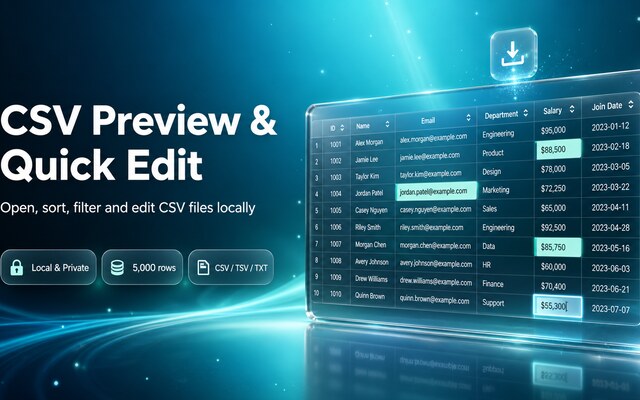 CSV Preview & Quick Edit